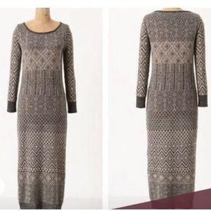 Beautiful Anthropologie midi wool dress